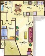 1 Bed, 1 Bath 097 097 floor plan